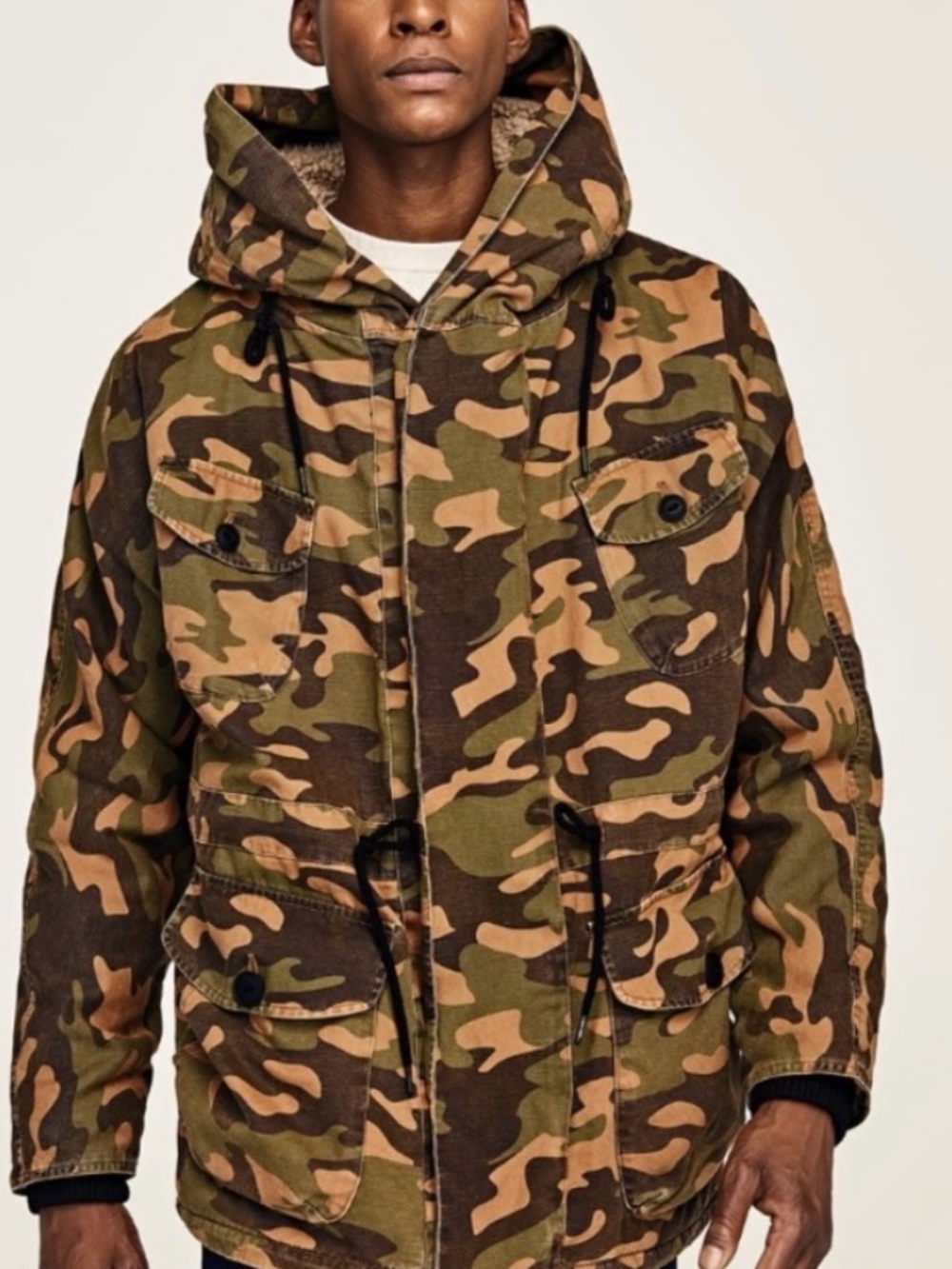 🆕✨ Camouflage Faux Shearling Coat